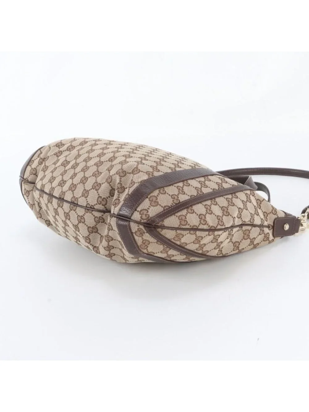 Gucci GG Canvas Abbey Leather 2-Way Shoulder Bag Tote Hand